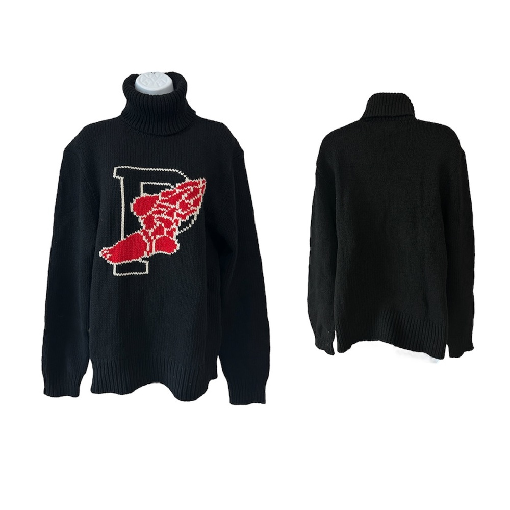 Authentic Polo Ralph Lauren 1992 POPULAR Pwing Turtleneck Knit Sweater Size M - Picture 9 of 9